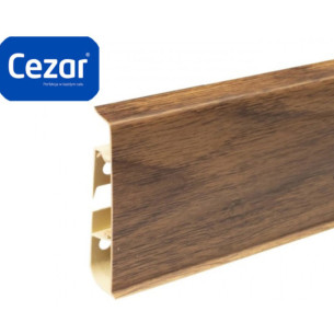 Плiнтус пластиковий Cezar Hi Line Prestige Дуб ріверіне матовий M297 75мм
